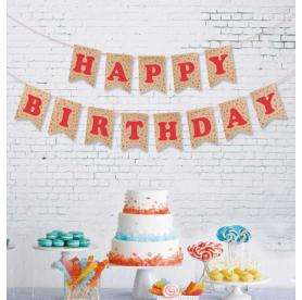 Happy Birthday Kraft Afiş Kırmızı