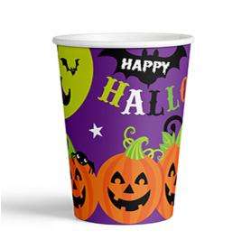 8'li Karton Bardak Halloween 8 Oz