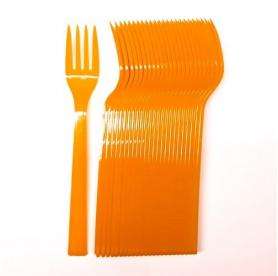 25'li Plastik Çatal Turuncu