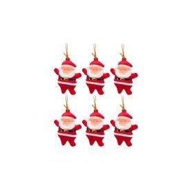 Yılbaşı Çam Ağacı Süsü Noel Baba 6'lı