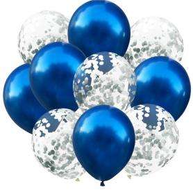 Gümüş Konfetili Balon 10'lu